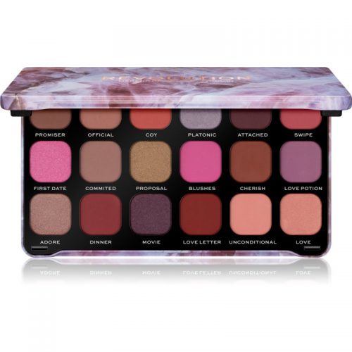 Makeup Revolution Forever Flawless paleta cieni do powiek odcień Unconditional Love 18 x 1,1 g