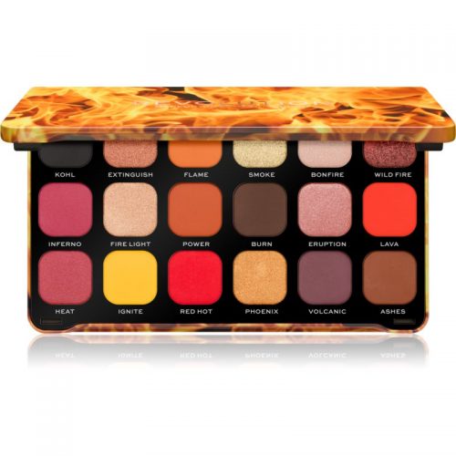 Makeup Revolution Forever Flawless paleta cieni do powiek odcień Fire 18 x 1,1 g