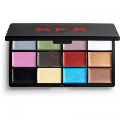 Makeup Revolution Halloween Face Paint Palette paletka do całej twarzy z brokatem 12 g