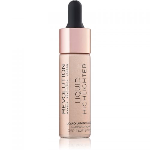 Makeup Revolution Liquid Highlighter płynny rozjaśniacz odcień Liquid Luminous Gold 18 ml