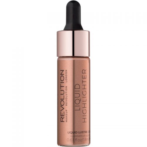 Makeup Revolution Liquid Highlighter płynny rozjaśniacz odcień Liquid Lustre Gold 18 ml