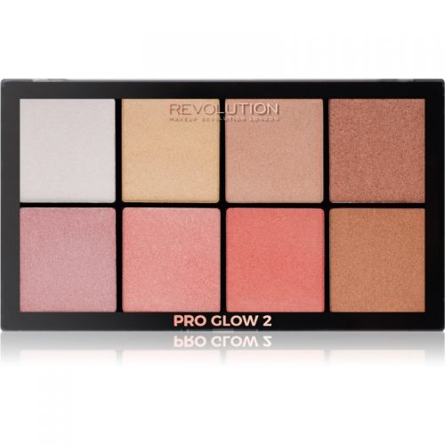 Makeup Revolution Pro Glow 2 paleta rozjaśniaczy 8 x 2,5 g