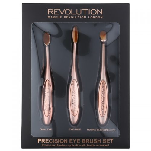 Makeup Revolution Pro Precision Brush zestaw pędzli do oczu 3 szt.