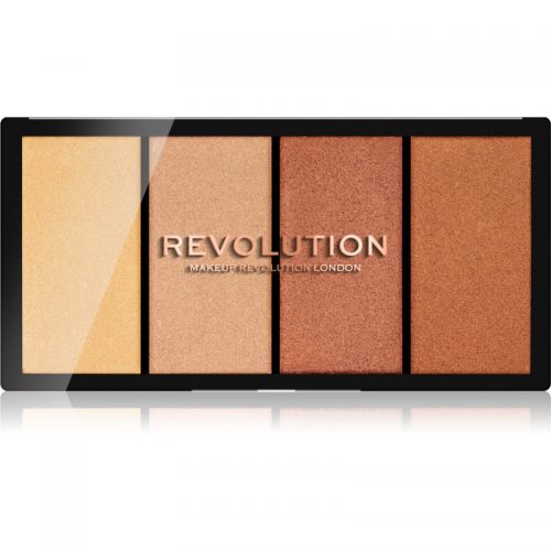 Makeup Revolution Reloaded paleta rozjaśniaczy odcień Lustre Lights Heatwave 4 x 5 g