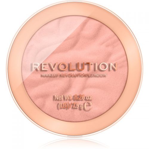 Makeup Revolution Reloaded pudrowy róż dla długotrwałego efektu odcień Peaches & Cream 7,5 g