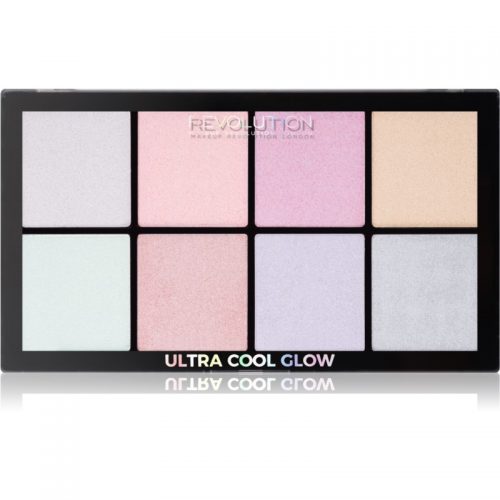 Makeup Revolution Ultra Cool Glow paleta rozjaśniaczy 8 x 2,5 g