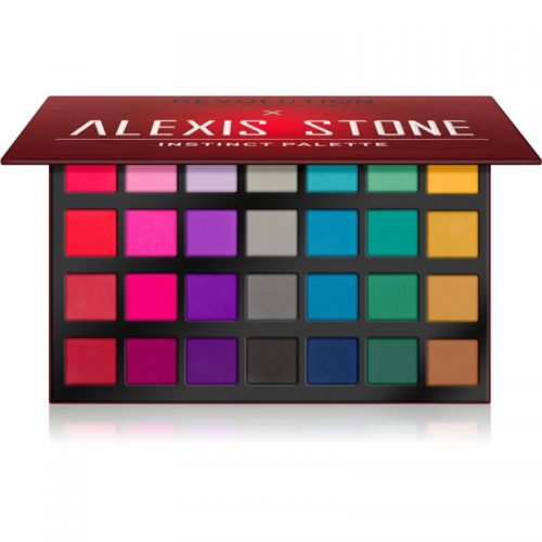 Makeup Revolution X Alexis Stone paleta cieni do powiek z matowym wykończeniem odcień The Instinct 28×1,2 g