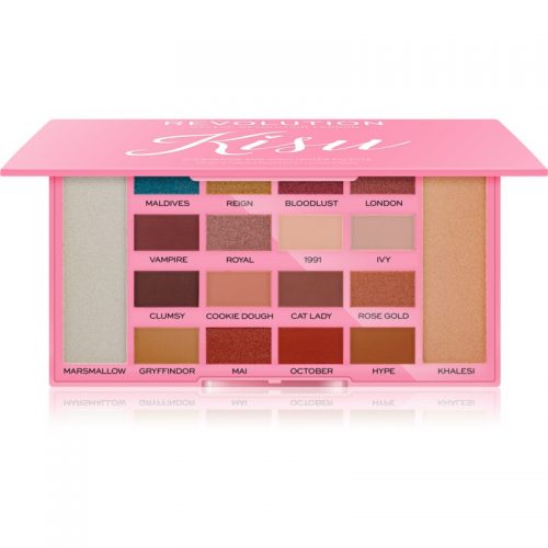 Makeup Revolution X Kisu paleta cieni do powiek i rozświetlaczy 24 g