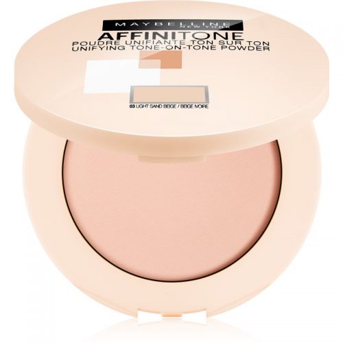 Maybelline Affinitone ujednolicający puder w kompakcie odcień 03 Light Sand Beige 9 g