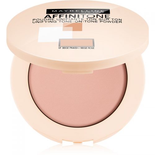 Maybelline Affinitone ujednolicający puder w kompakcie odcień 17 Rose Beige 9 g