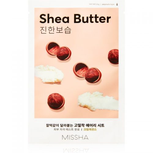 Missha Airy Fit Shea Butter maseczka płócienna o działaniu silnie nawilżajacym i odżywczym 19 g