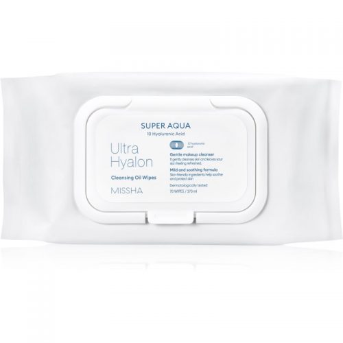 Missha Super Aqua 10 Hyaluronic Acid chusteczki oczyszczające 70 szt.