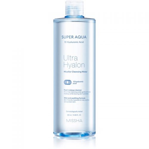 Missha Super Aqua 10 Hyaluronic Acid delikatnie oczyszczający płyn micelarny 500 ml