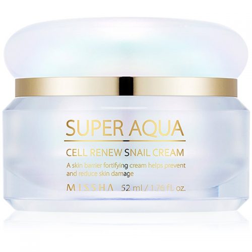 Missha Super Aqua Cell Renew Snail krem na dzień ujędrniający kontury twarzy z ekstraktem ze śluzu ślimaka 52 ml