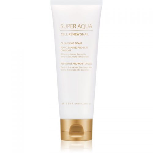 Missha Super Aqua Cell Renew Snail pianka oczyszczająca z ekstraktem ze śluzu ślimaka 100 ml