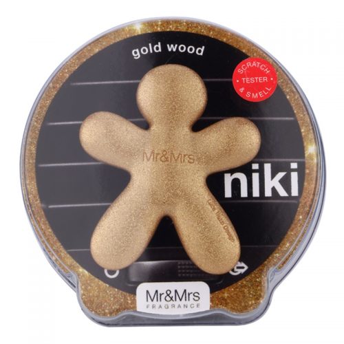Mr & Mrs Fragrance Niki Gold Wood odświeżacz do samochodu napełnialny