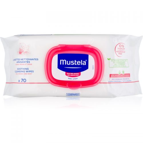 Mustela Bébé łagodzące chusteczki oczyszczające dla dzieci 70 szt.