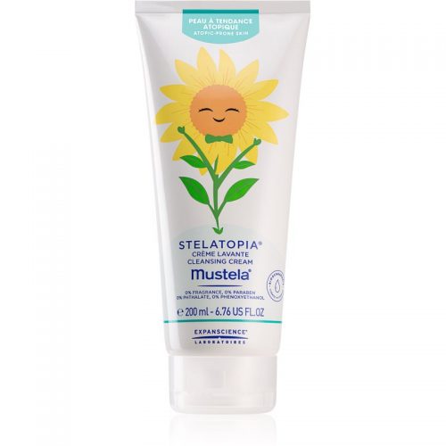 Mustela Bébé Stelatopia delikatny krem oczyszczający do skóry suchej i atopowej 200 ml
