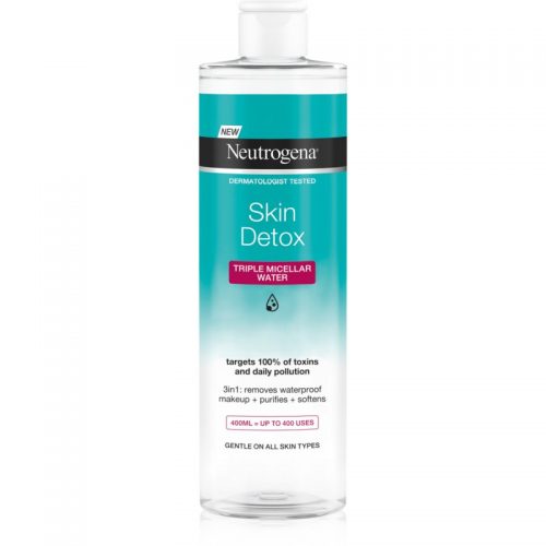 Neutrogena Skin Detox micelarna woda oczyszczająca makijaż wodoodporny 400 ml