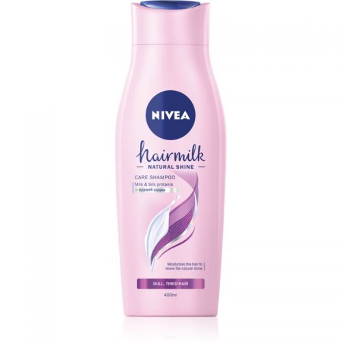 Nivea Hairmilk Natural Shine szampon pielęgnujący do włosów osłabionych, bez połysku 400 ml