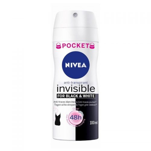 Nivea Invisible Black & White Clear antyperspirant w sprayu 100 ml