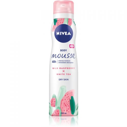Nivea Wild Raspberry & White Tea pianka do ciała intensywnie nawilżający 200 ml