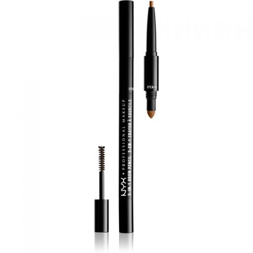 NYX Professional Makeup 3-In-1 Brow Pencil wielofunkcyjny produkt do brwi odcień 04 Caramel