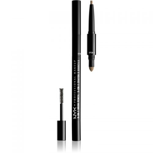 NYX Professional Makeup 3-In-1 Brow Pencil wielofunkcyjny produkt do brwi odcień 01 Blonde