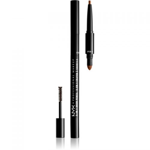 NYX Professional Makeup 3-In-1 Brow Pencil wielofunkcyjny produkt do brwi odcień 05 Auburn