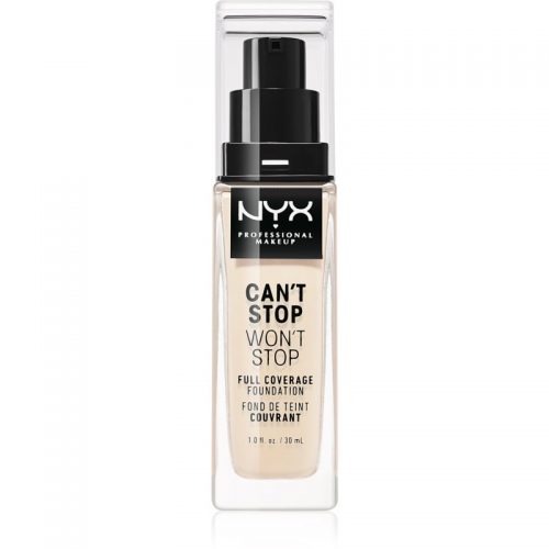 NYX Professional Makeup Can’t Stop Won’t Stop podkład mocno kryjący odcień 01 Pale 30 ml
