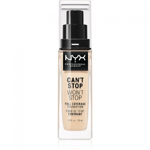 NYX Professional Makeup Can’t Stop Won’t Stop podkład mocno kryjący odcień 02 Alabaster 30 ml