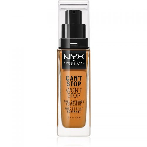 NYX Professional Makeup Can’t Stop Won’t Stop podkład mocno kryjący odcień 18 Deep Sable 30 ml