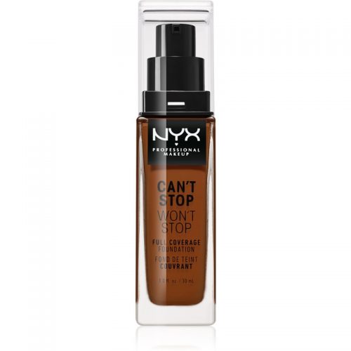 NYX Professional Makeup Can’t Stop Won’t Stop podkład mocno kryjący odcień 25 Deep Ebony 30 ml