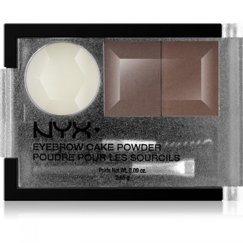 NYX Professional Makeup Eyebrow Cake Powder paleta do regulacji brwi odcień 02 Dark Brown/Brown 2,65 g