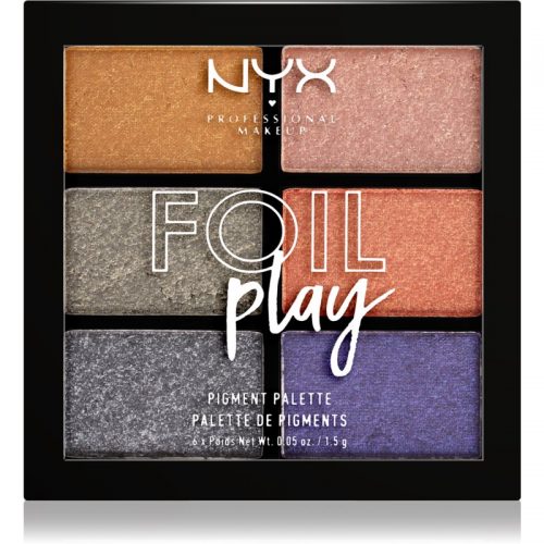 NYX Professional Makeup Foil Play paleta cieni do powiek odcień 01 Magnetic Pull 6 x 1,5 g