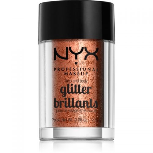 NYX Professional Makeup Glitter Goals brokat do twarzy i ciała odcień 04 Copper 2,5 g