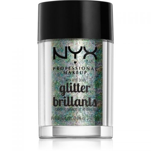 NYX Professional Makeup Glitter Goals brokat do twarzy i ciała odcień 06 Crystal 2,5 g