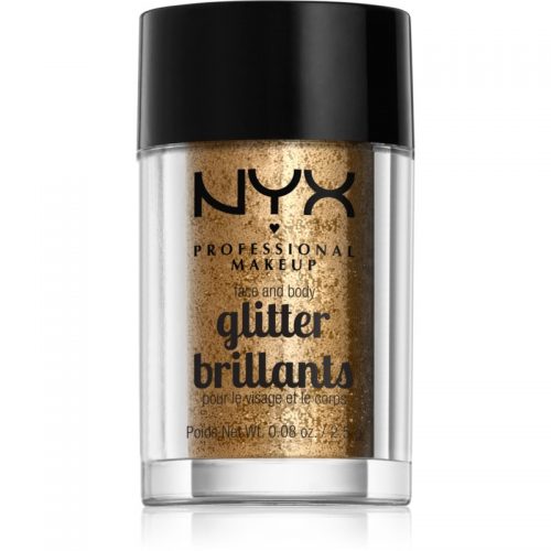NYX Professional Makeup Glitter Goals brokat do twarzy i ciała odcień 08 Bronze 2,5 g