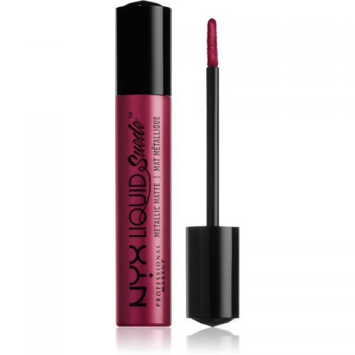 NYX Professional Makeup Liquid Suede™ Metallic Matte wodoodporna szminka w płynie z metalicznym wykończeniem odcień 34 Pure Society 4 ml
