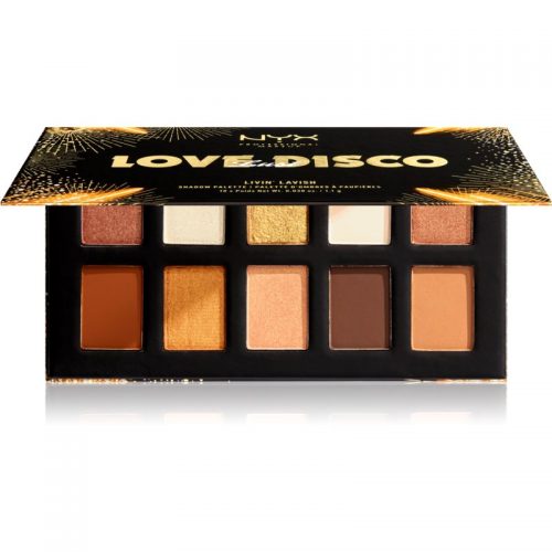 NYX Professional Makeup Love Lust Disco paleta cieni do powiek odcień 01 Livin’ Lavish 10 x 1,1 g