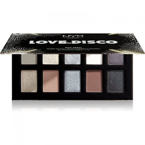 NYX Professional Makeup Love Lust Disco paleta cieni do powiek odcień 02 Miss Robot 10 x 1,1 g