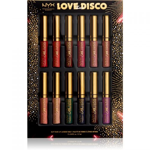 NYX Professional Makeup Love Lust Disco Slip Tease zestaw szminek 12 x 2,7 ml