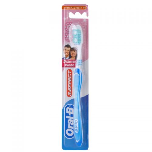 Oral B 3-Effect Delicate White szczoteczka do zębów medium Light Blue