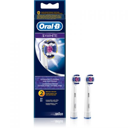 Oral B 3D White EB 18 końcówki wymienne do szczoteczki do zębów 2 szt.