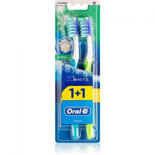 Oral B 3D White Fresh szczoteczki do zębów medium 2 szt. 2 szt.