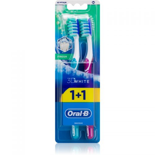 Oral B 3D White Fresh szczoteczki do zębów medium 2 szt. 2 szt.