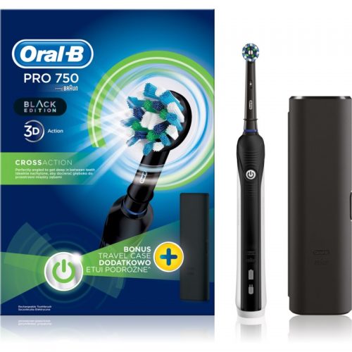 Oral B Pro 750 D16.513.UX CrossAction elektryczna szczoteczka do zębów z futerałem