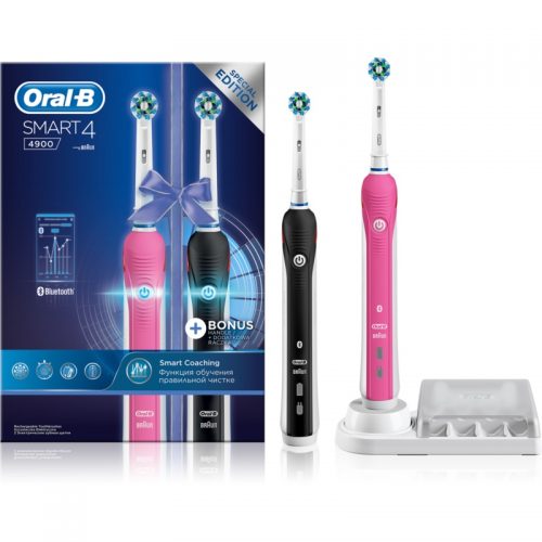 Oral B Smart 4 4900 DUO D601.525.3H elektryczna szczoteczka do zębów + zapasowy uchwyt