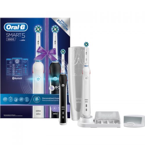 Oral B Smart 5 5900 DUO D601.525.5HXP elektryczna szczoteczka do zębów + zapasowy uchwyt