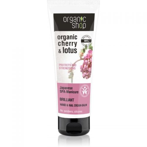 Organic Shop Organic Cherry & Lotus wzmacniający balsam do rąk i paznokci 75 ml